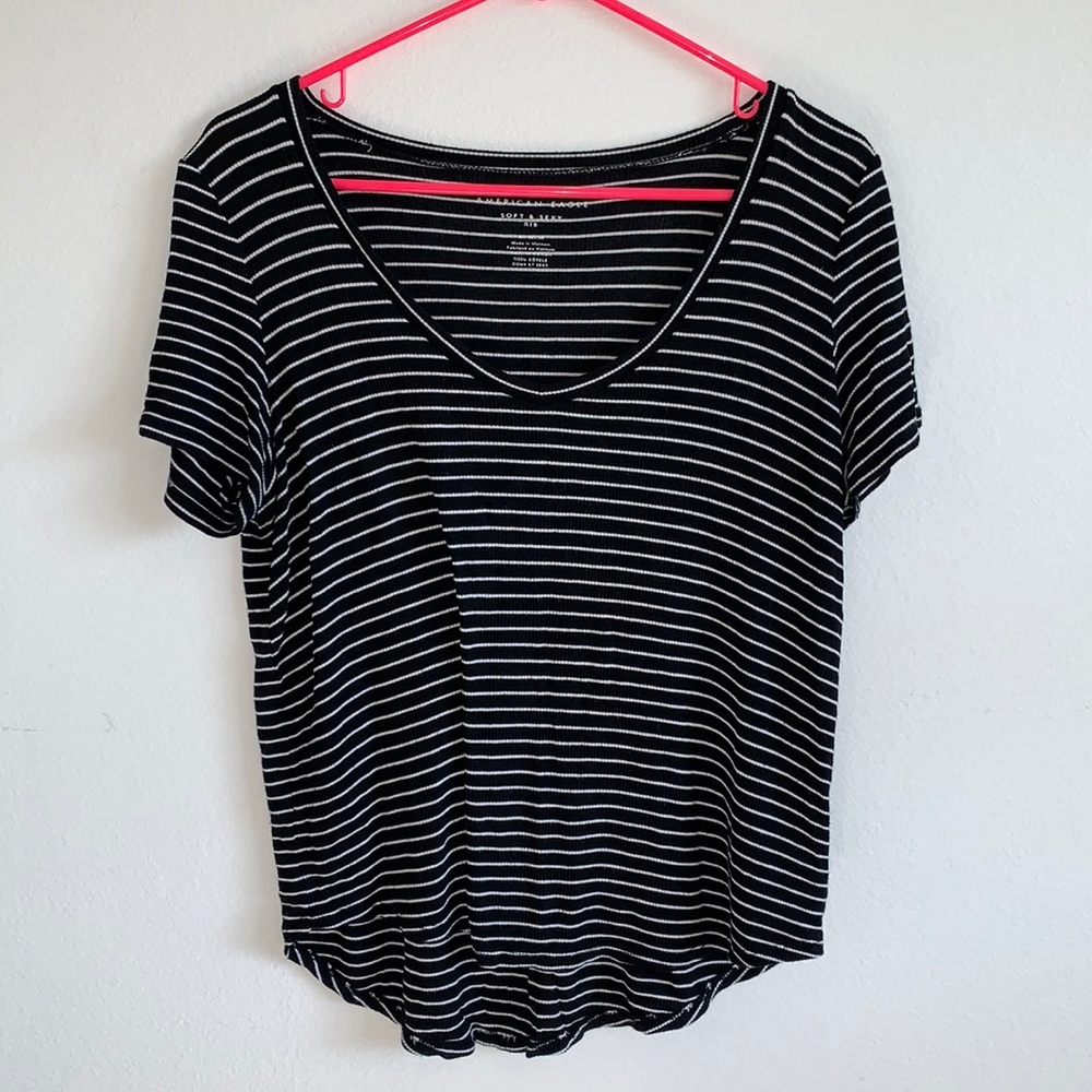 American eagle soft & sexy ribbed v neck t shirt